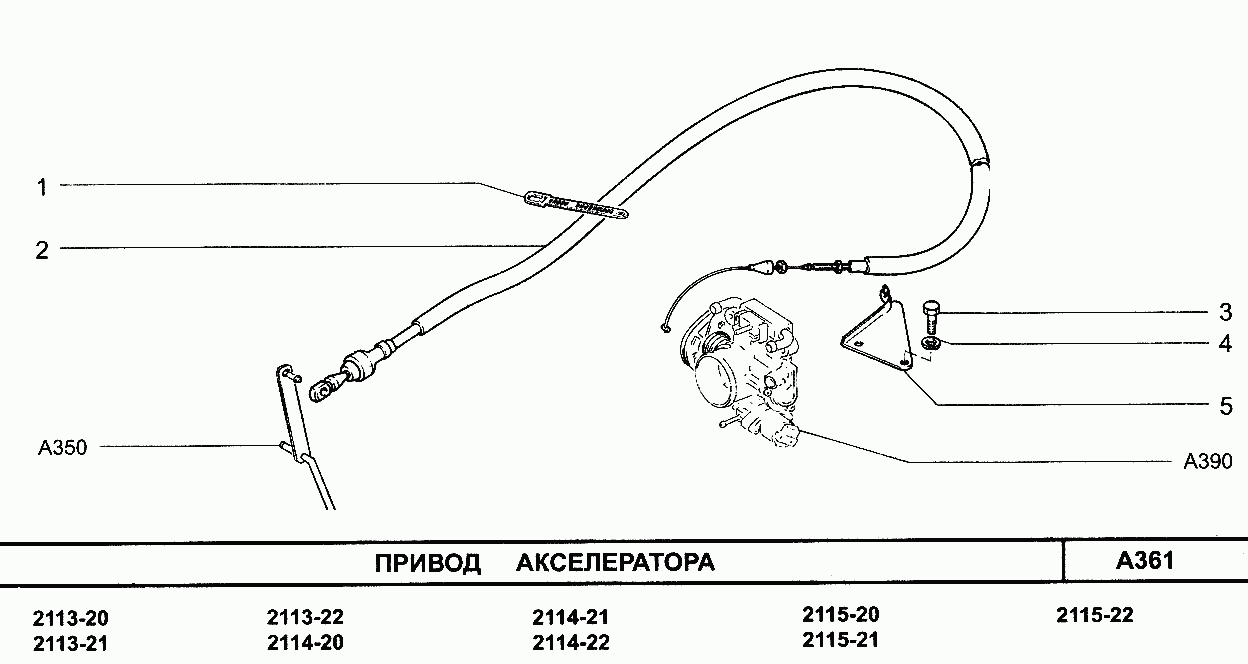 Привод акселератора