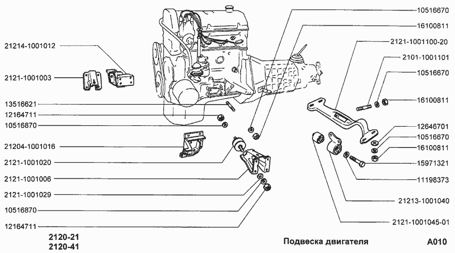 Подвеска двигателя