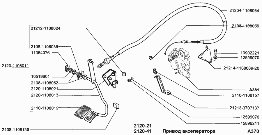 Привод акселератора