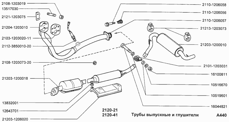 Трубы выпускные и глушители