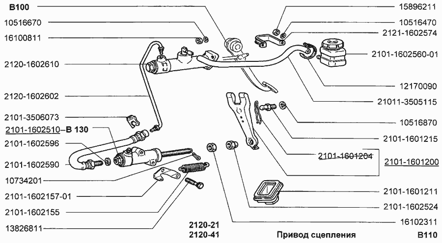 Привод сцепления