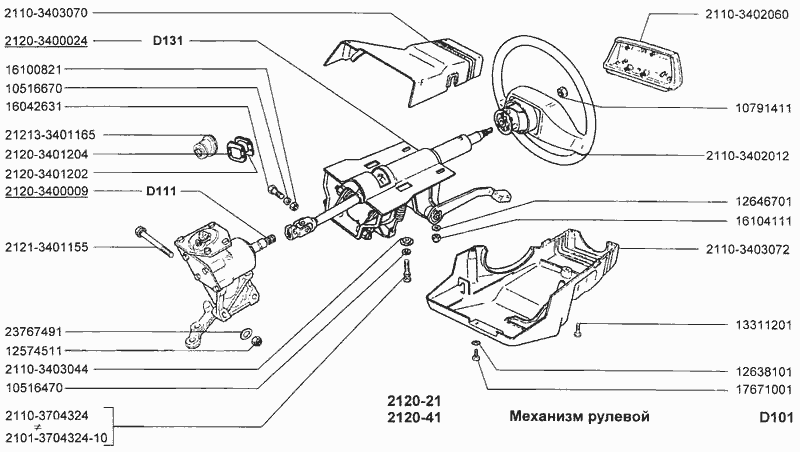 Механизм рулевой