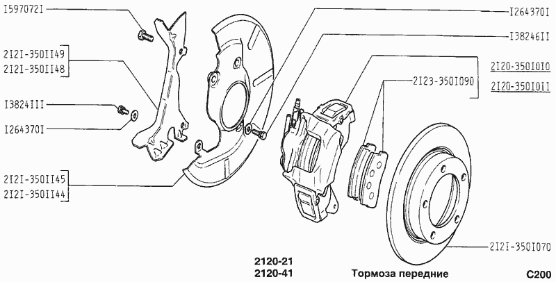 Тормоза передние