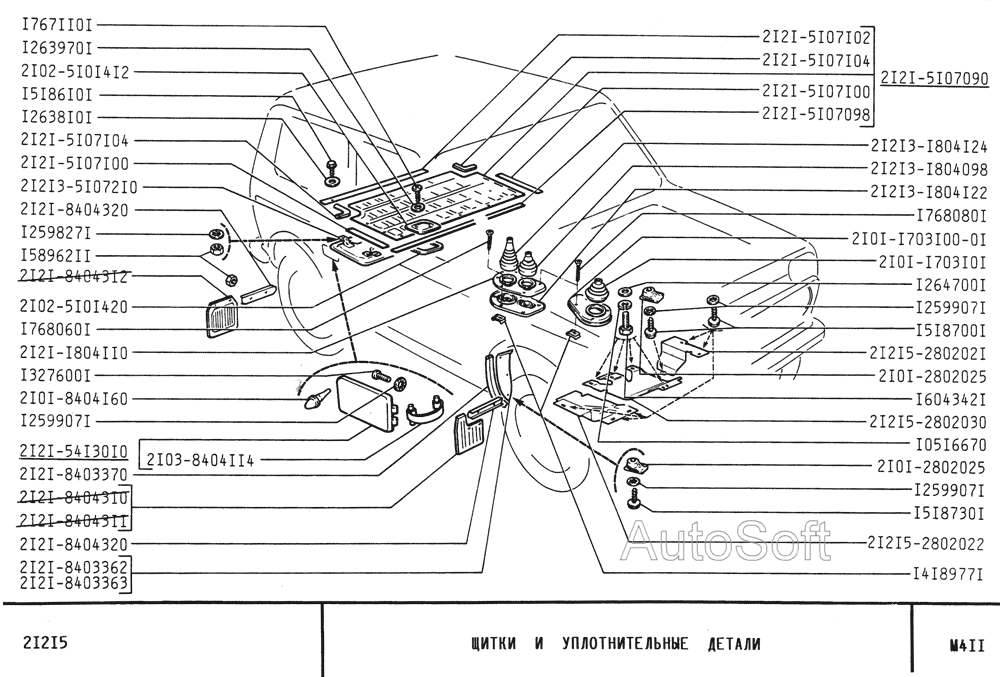 Щитки и уплотнительные детали