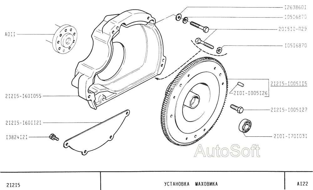 Установка маховика