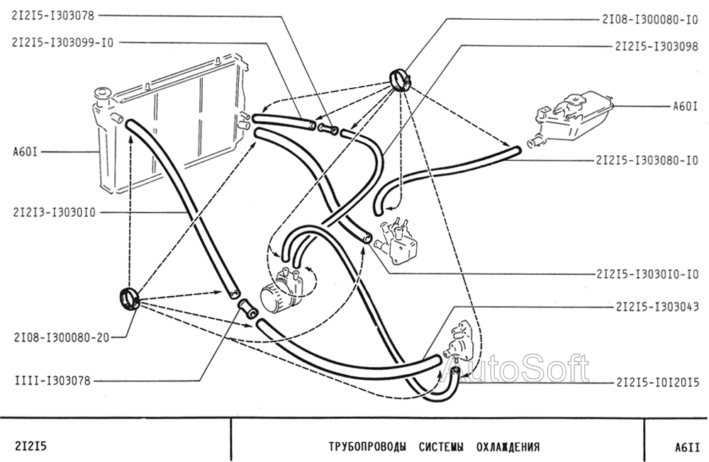 Трубопроводы системы охлаждения