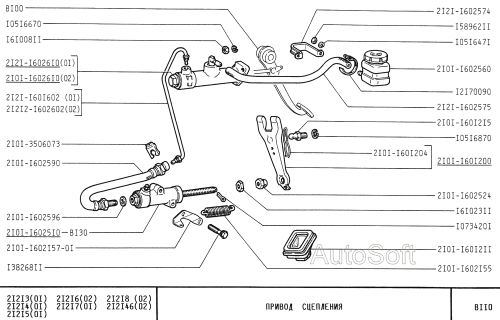 Привод сцепления