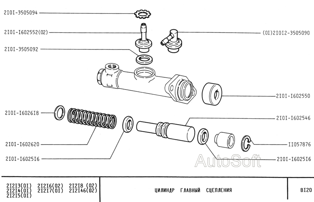 Цилиндр главный сцепления