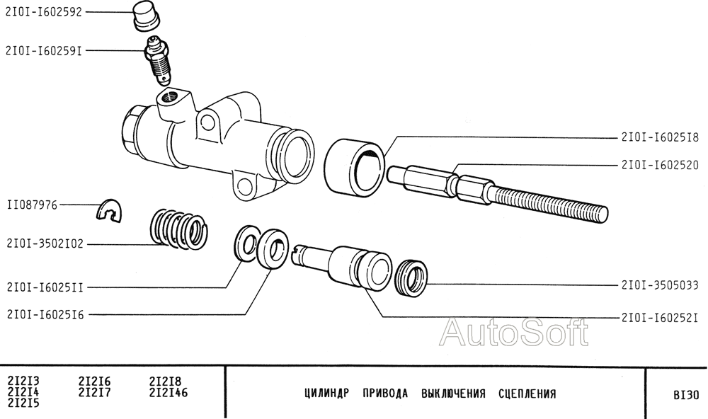 Цилиндр привода выключения сцепления