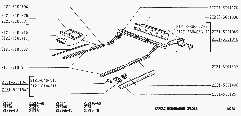 Каркас основания кузова