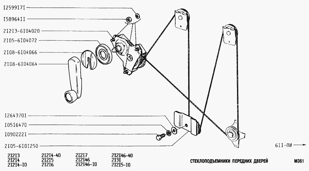 Стеклоподъемники передних дверей