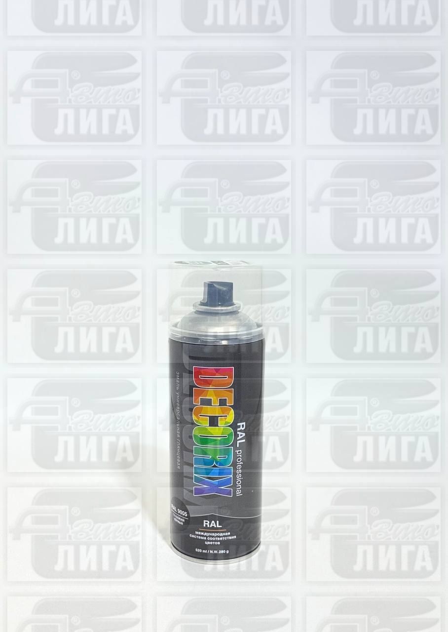 спрей DECORIX RAL 0138-9005mDX черный матовый 520мл