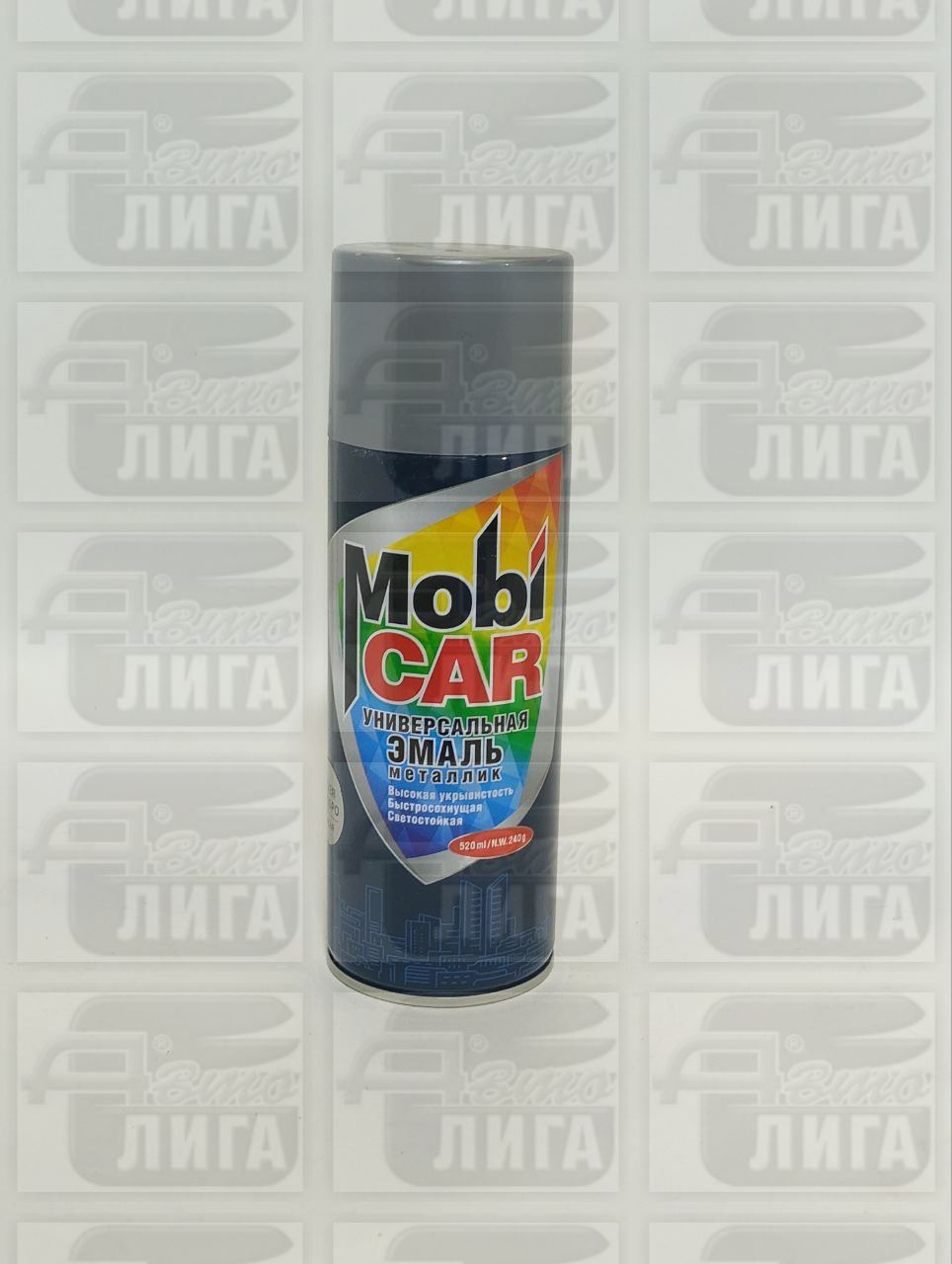 MobiCAR Краска аэрозольная серебро MobiCAR 520 мл 0506-03 МС (1 шт.)