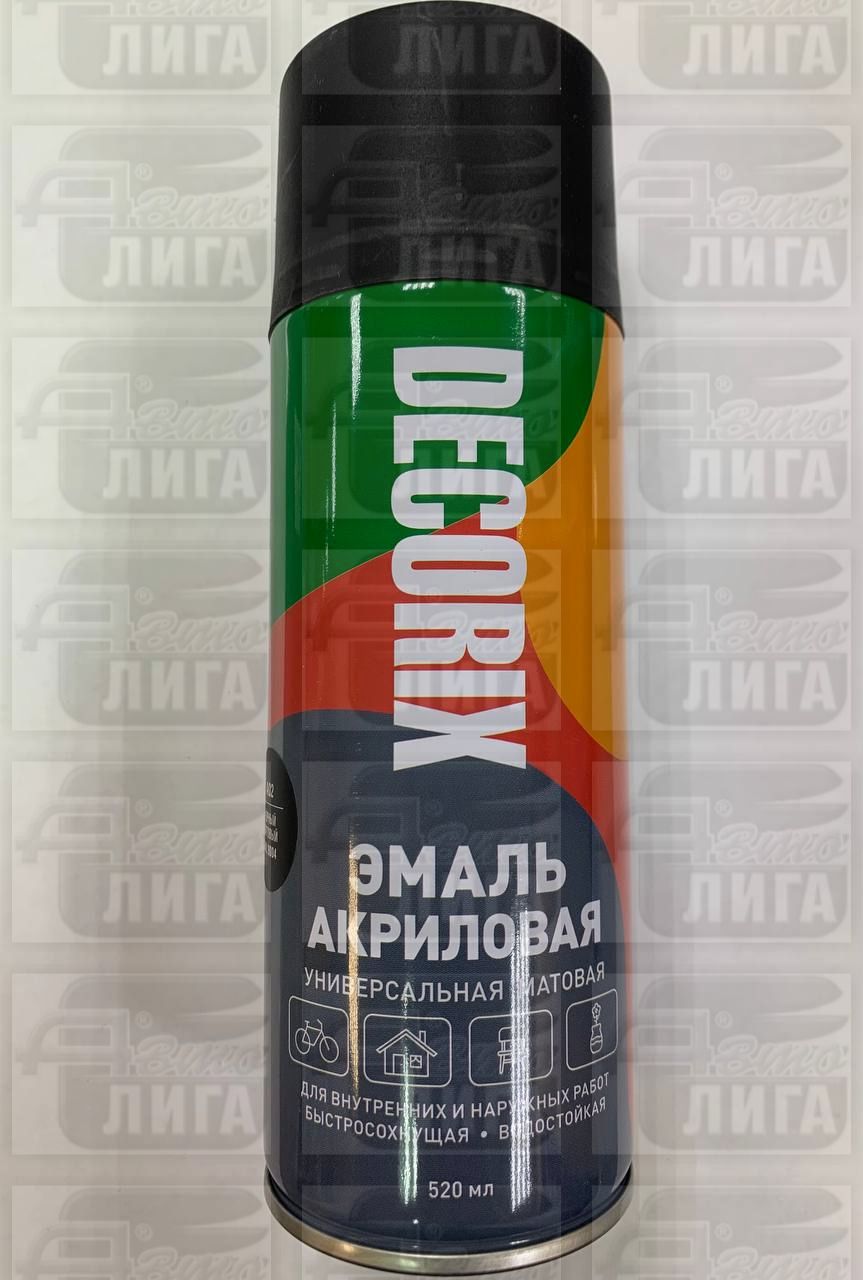 спрей черный матовый DECORIX 520мл
