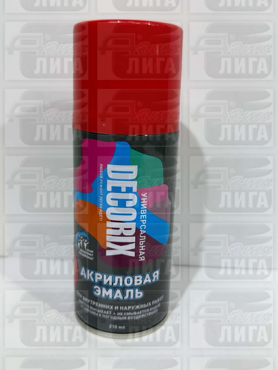 Аэрозольная акриловая эмаль Decorix (универсальная; красный; 210 мл) 0110-04 DX