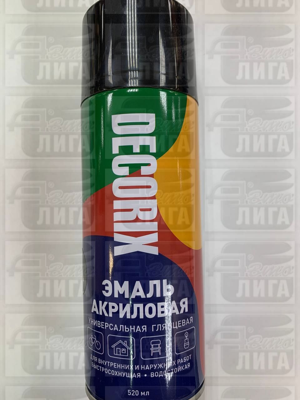 спрей черный глянцевый DECORIX 520мл