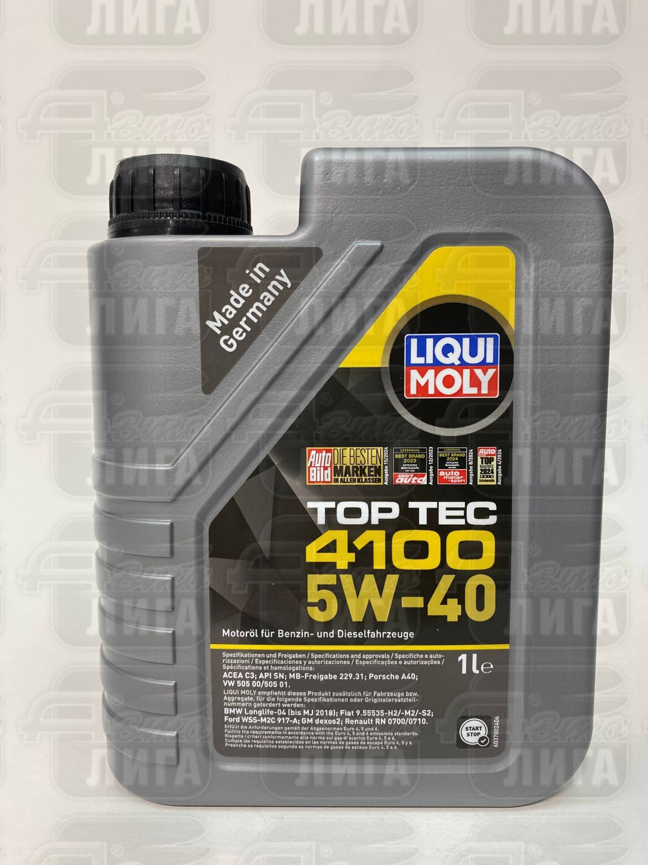 Масло моторное Liqui Moly Top Tec 4100 5W-40 1л 7500/3700