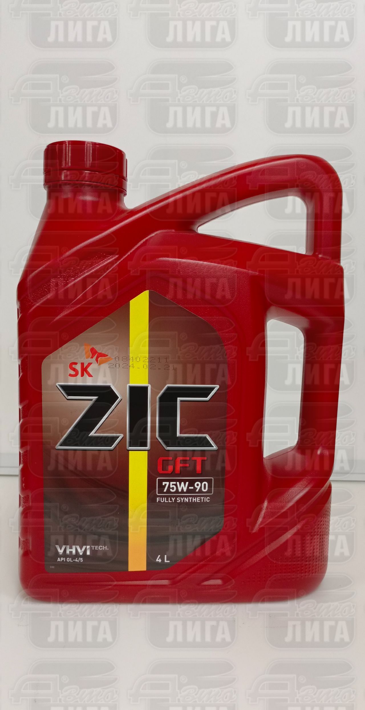 Масло трансмиссионное Zic GFT 75w90 4л, 1шт.