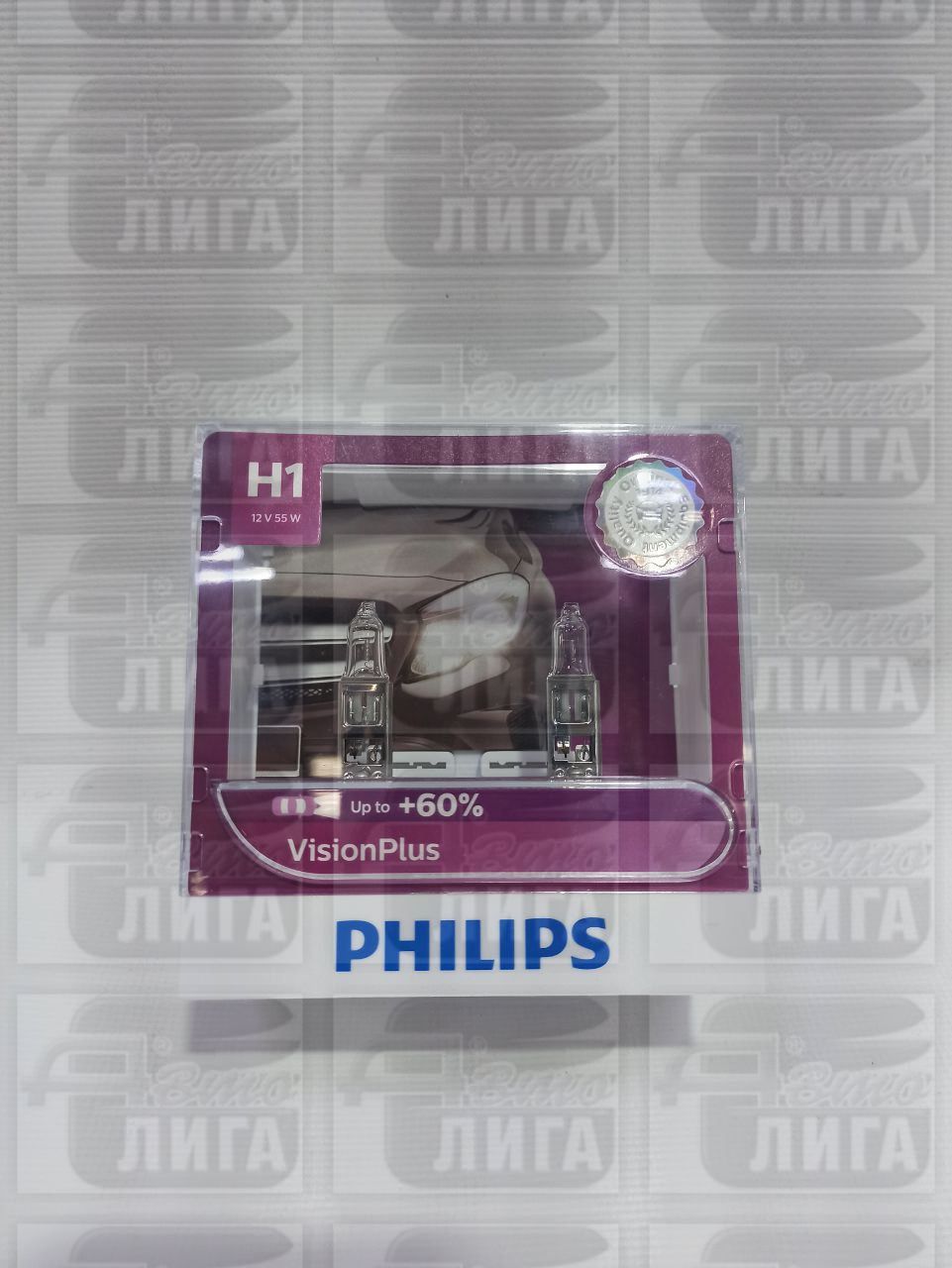 лампы H1 55w+60% "PHILIPS"