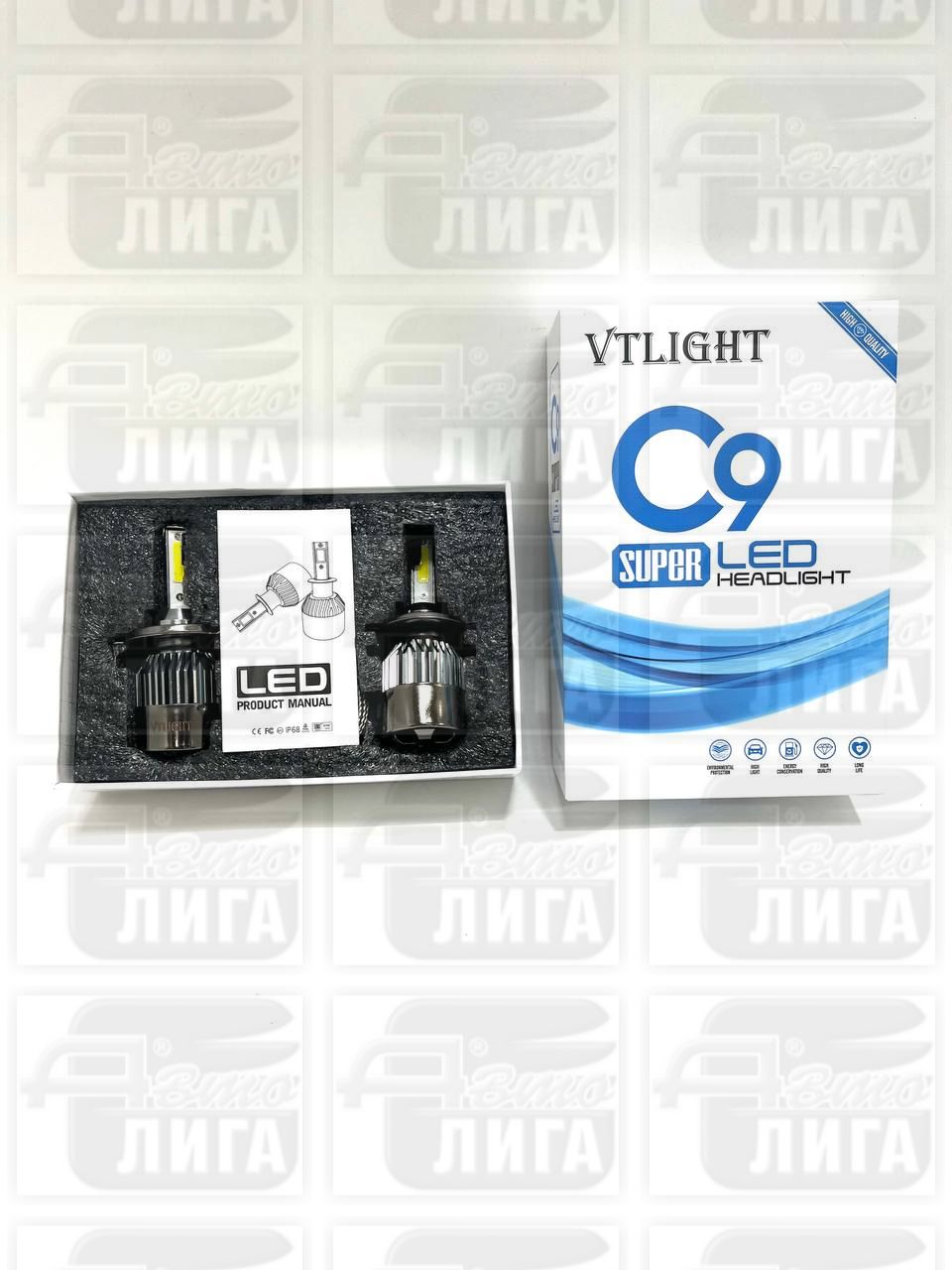 Лампы светодиодные Н4 LED Headlight С9 "Китай"