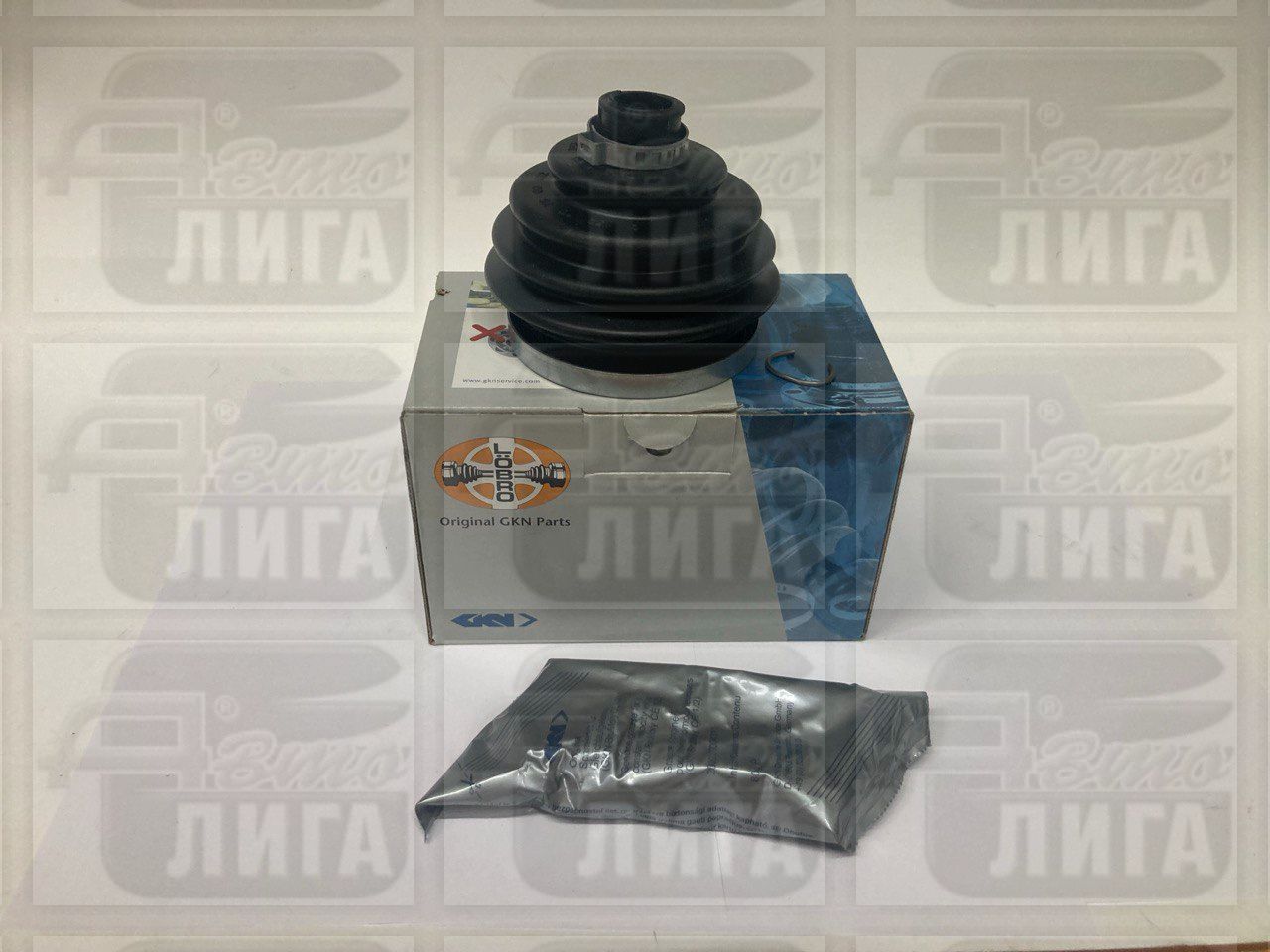 Пыльник привода ВАЗ 2108 внутренний в сборе "GKN - LOBRO". Ремкомплект ШРУС (пыльник, хомуты, стопорное кольцо, смазка).