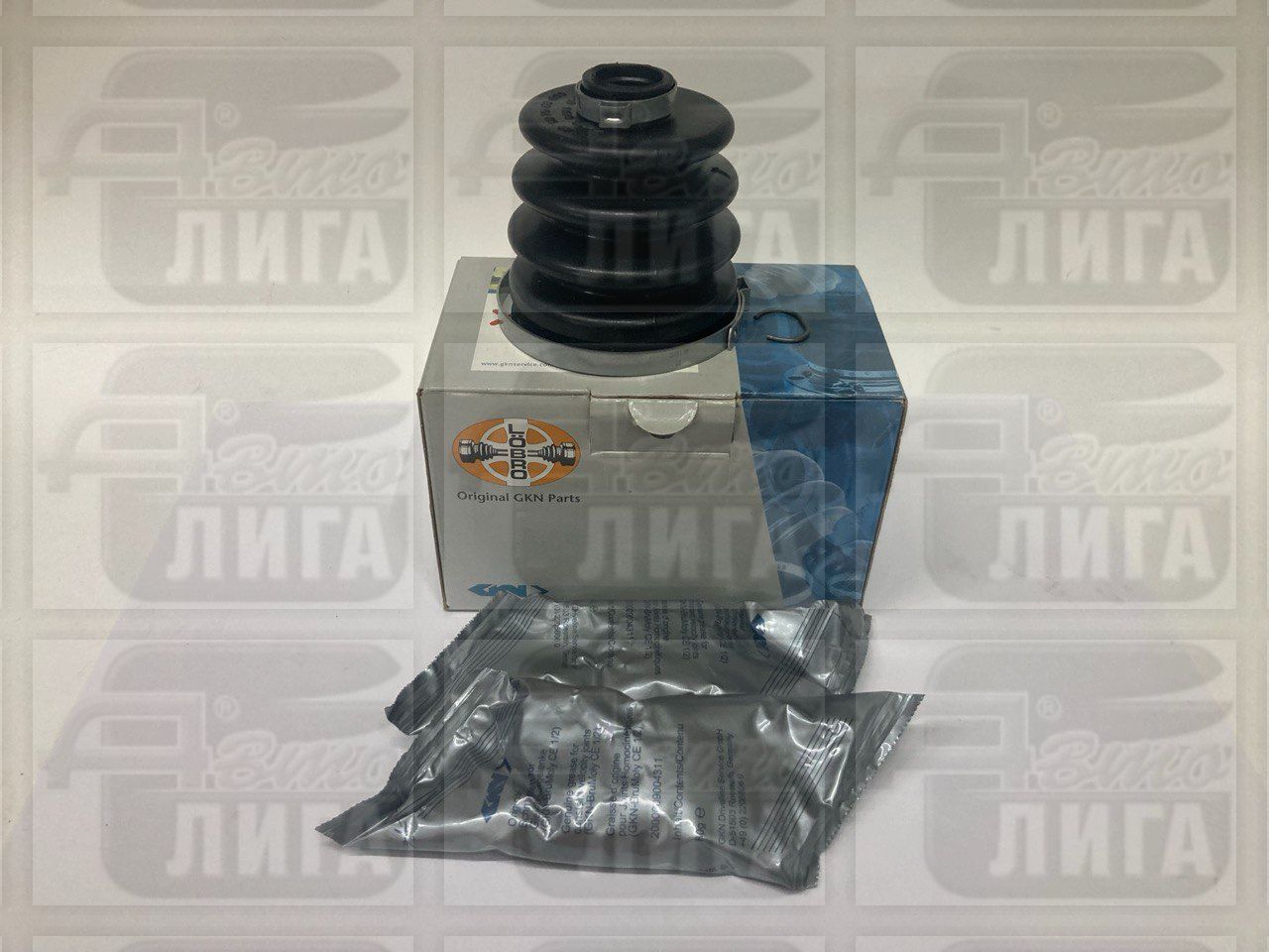 Пыльник привода ВАЗ 2108 наружный в сборе "GKN - LOBRO". Ремкомплект ШРУС (пыльник, хомуты, стопорное кольцо, смазка).