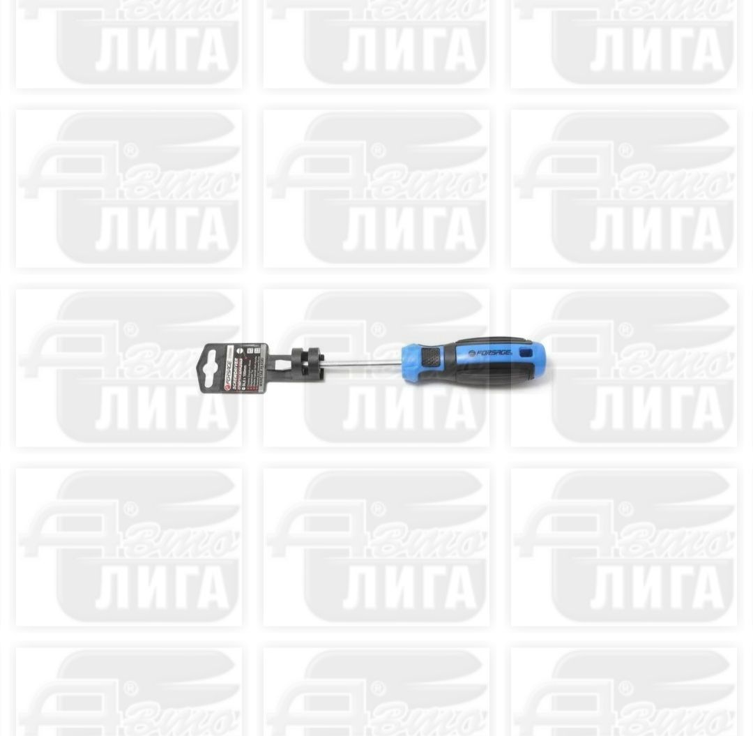 Шлицевая отвертка Forsage силовая магнитная SL 6х100 мм, на пластиковом держателе 28141 F-7131006M