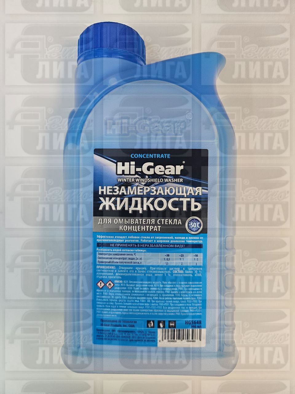 Незамерзающая жидкость для стеклоомывателя автомобиля HG5648 ( концентрат до –50C).