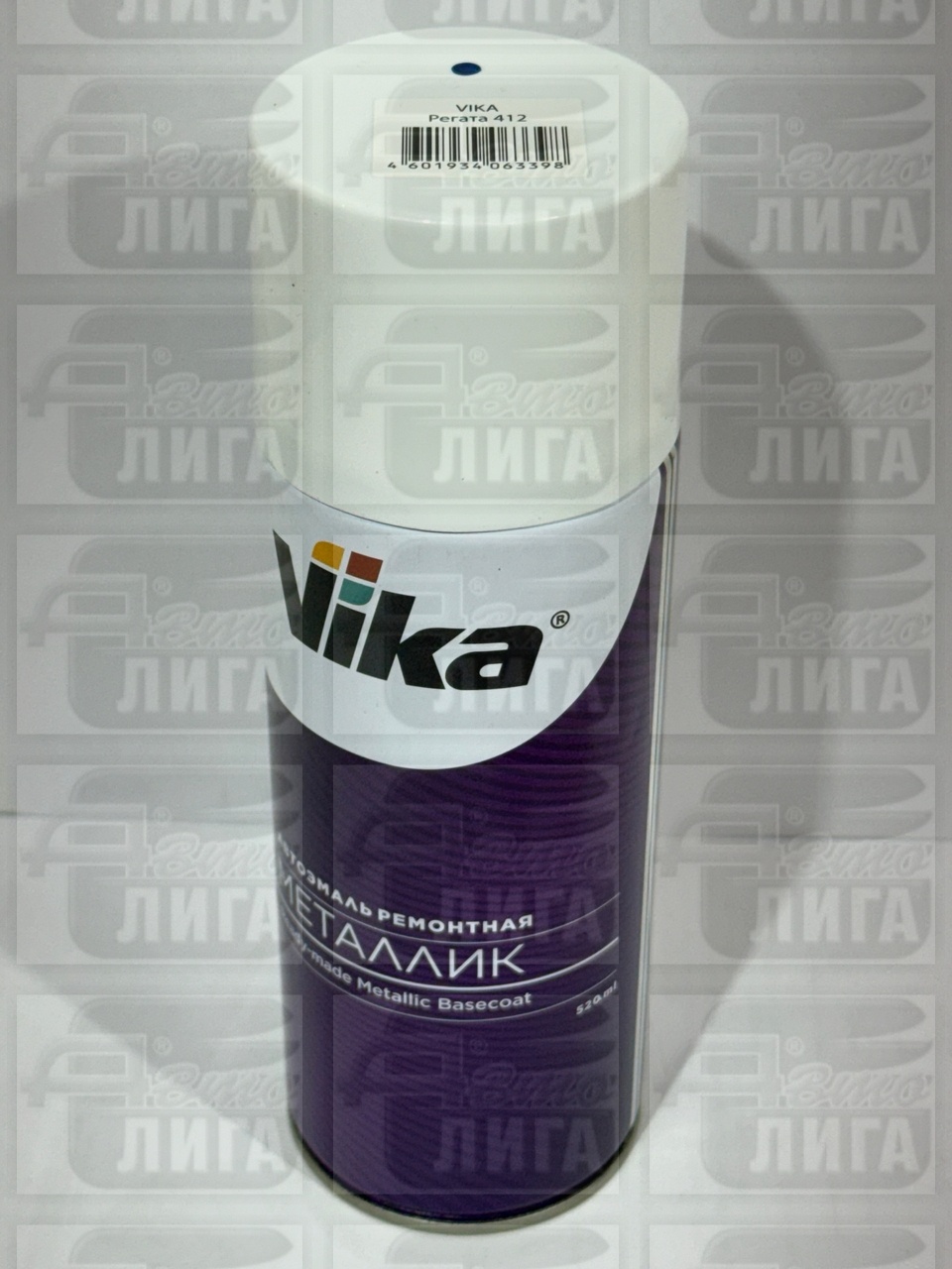 Автоэмаль акриловая «Металлик» в аэрозольном баллоне "Vika"Цвет регата №412" 520 мл