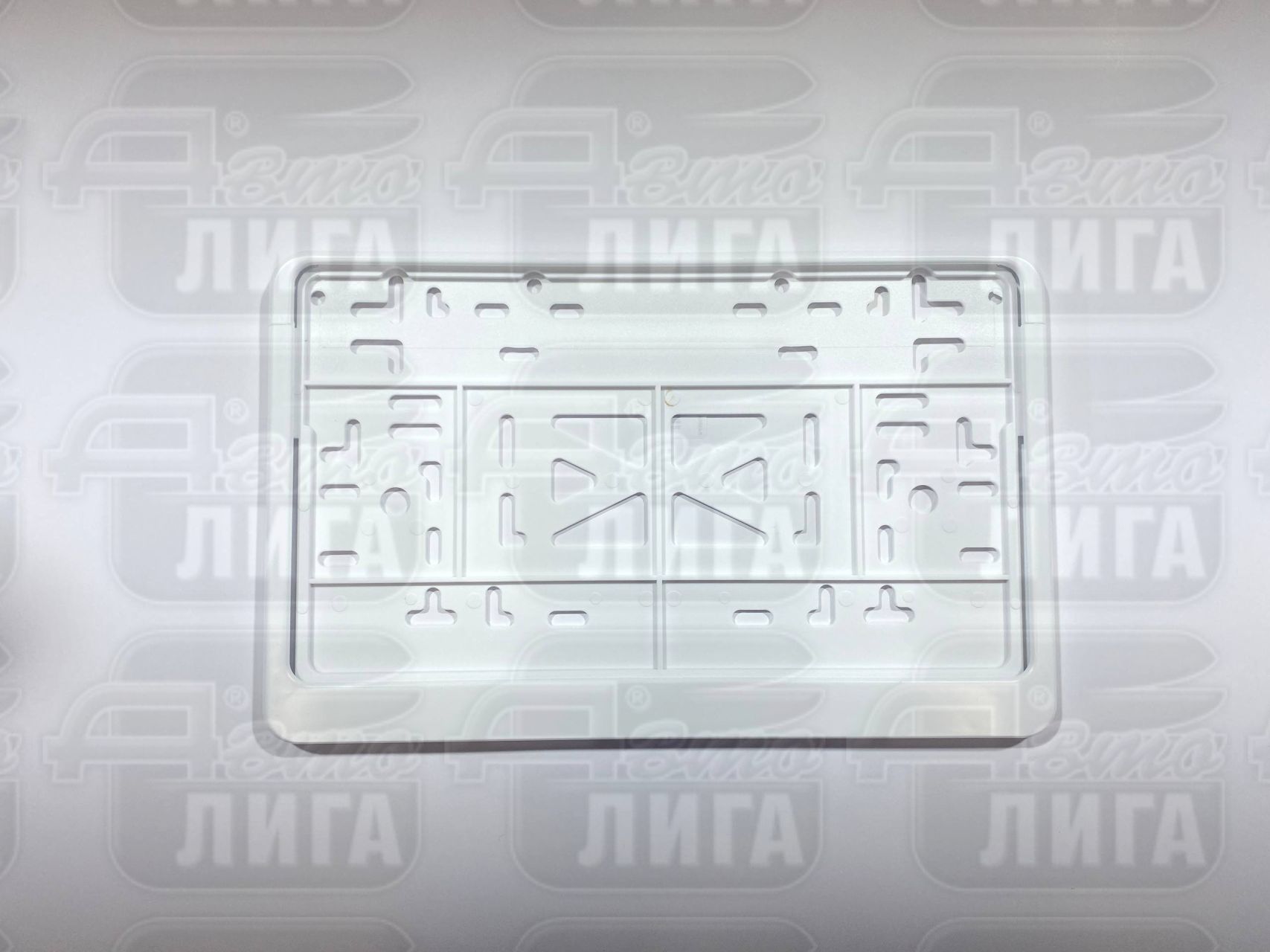 Рамка квадратная для госномера автомобиля, белая