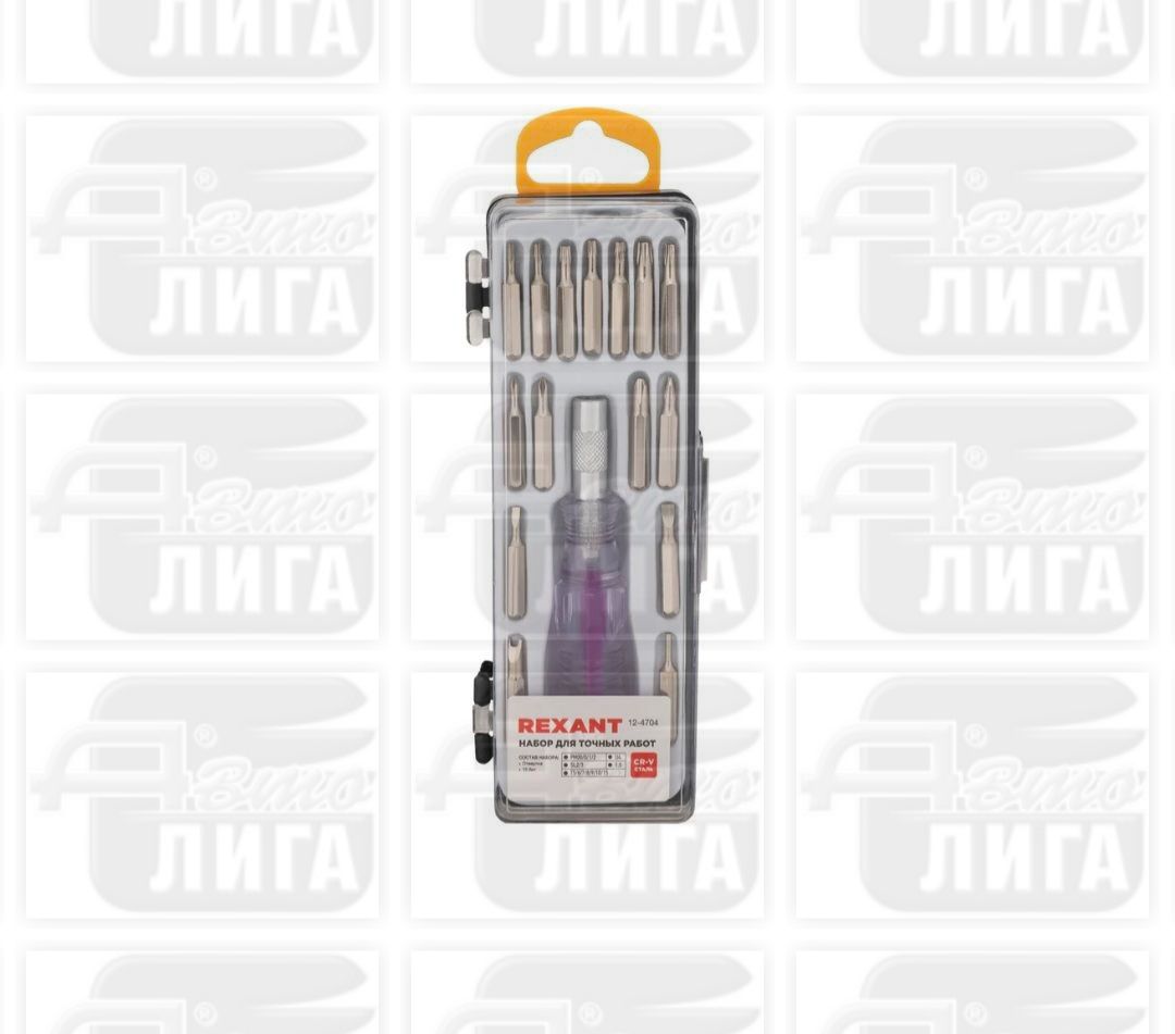 Наборная отвертка для точечных работ REXANT 16 предметов 12-4704