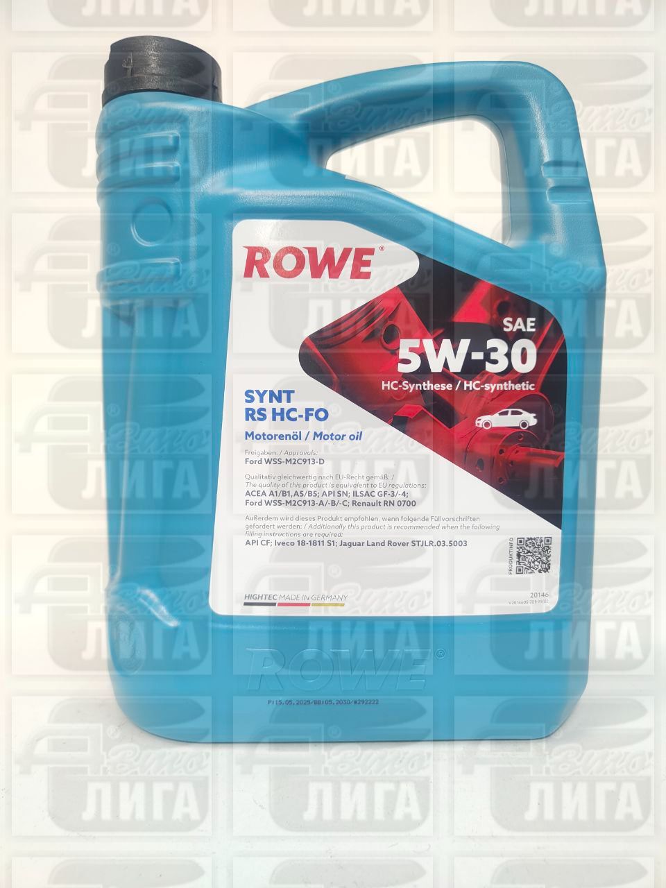 Масло моторное Rowe Hightec Synt RS HC-FO 5W-30 5л