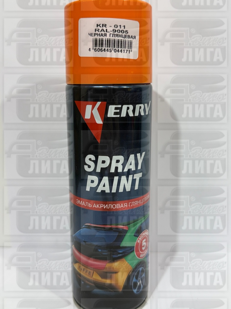 Эмаль акриловая черная KERRY SPRAY PAINT 405мл