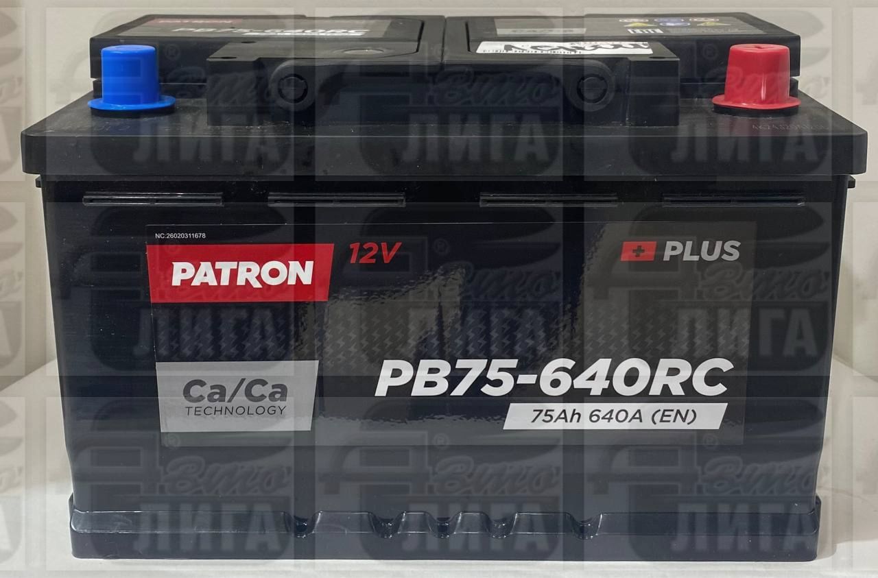 АКБ 75 А/ч ОП.низкий PATRON C