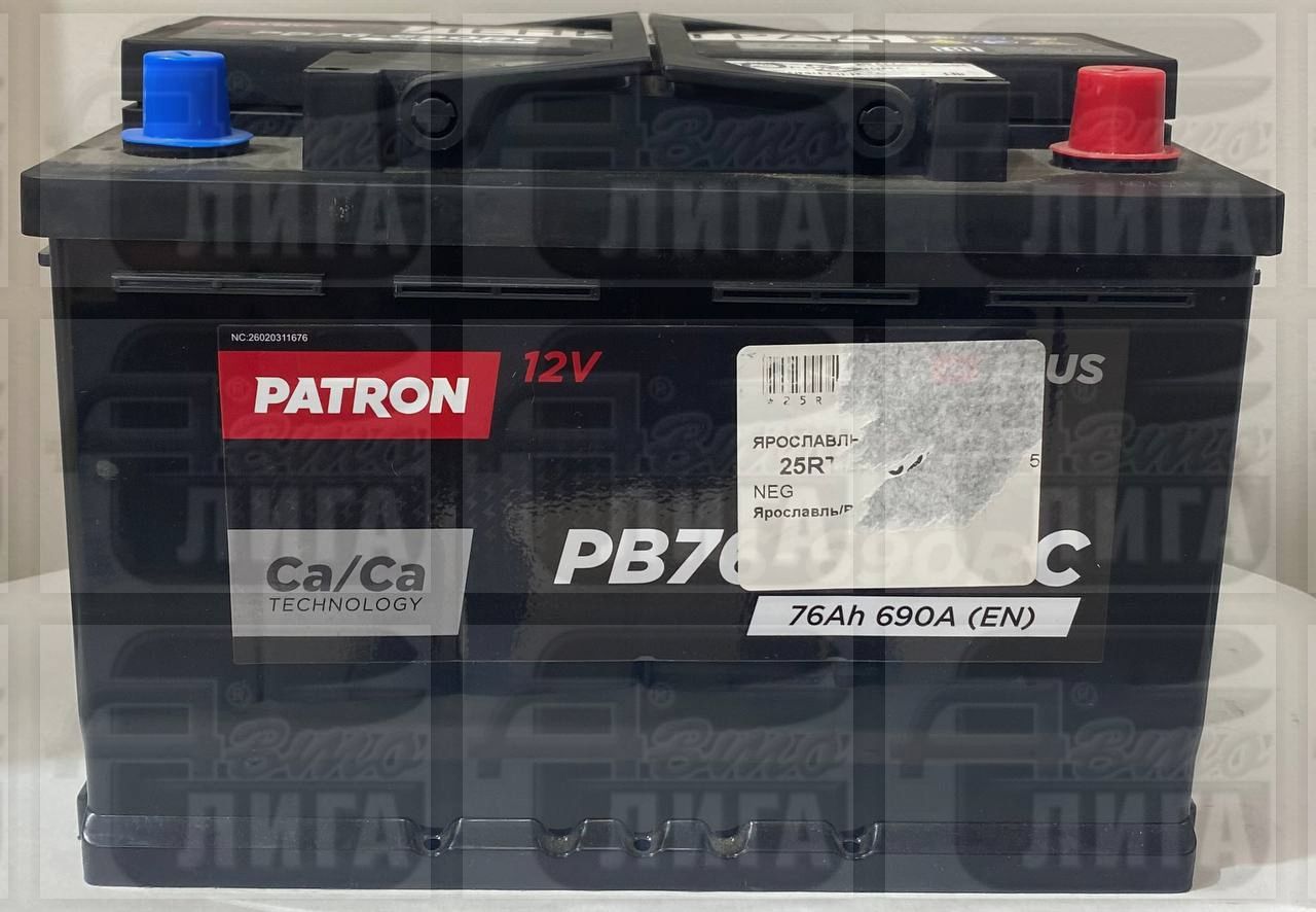 АКБ 76 А/ч ОП. PATRON C
