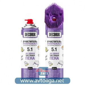 Универсальный очиститель 5 в 1 с активной пеной DECORIX 650 мл