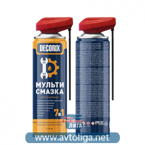 Аэрозольная мульти-смазка 7 в 1 многоцелевая DECORIX со smart-распылителем 335 мл
