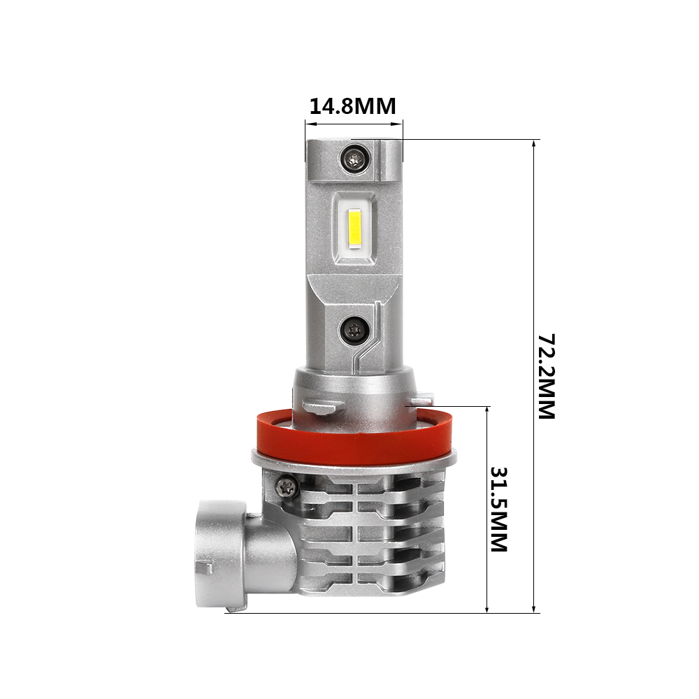 Внешний вид Светодиодные лампы Vizant M4 цоколь H11 с чипом CREE Tech 4500lm 5000k